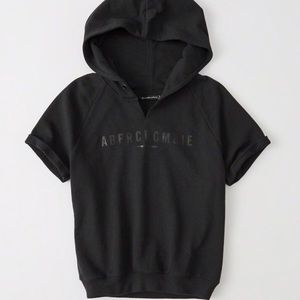 Black Abercrombie Short Sleeve Hoodie